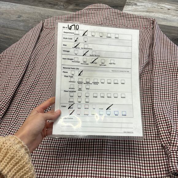 Eddie Bauer Red White Mens L Tall Woven Gingham Check Woven Flannel Shirt - Picture 8 of 10